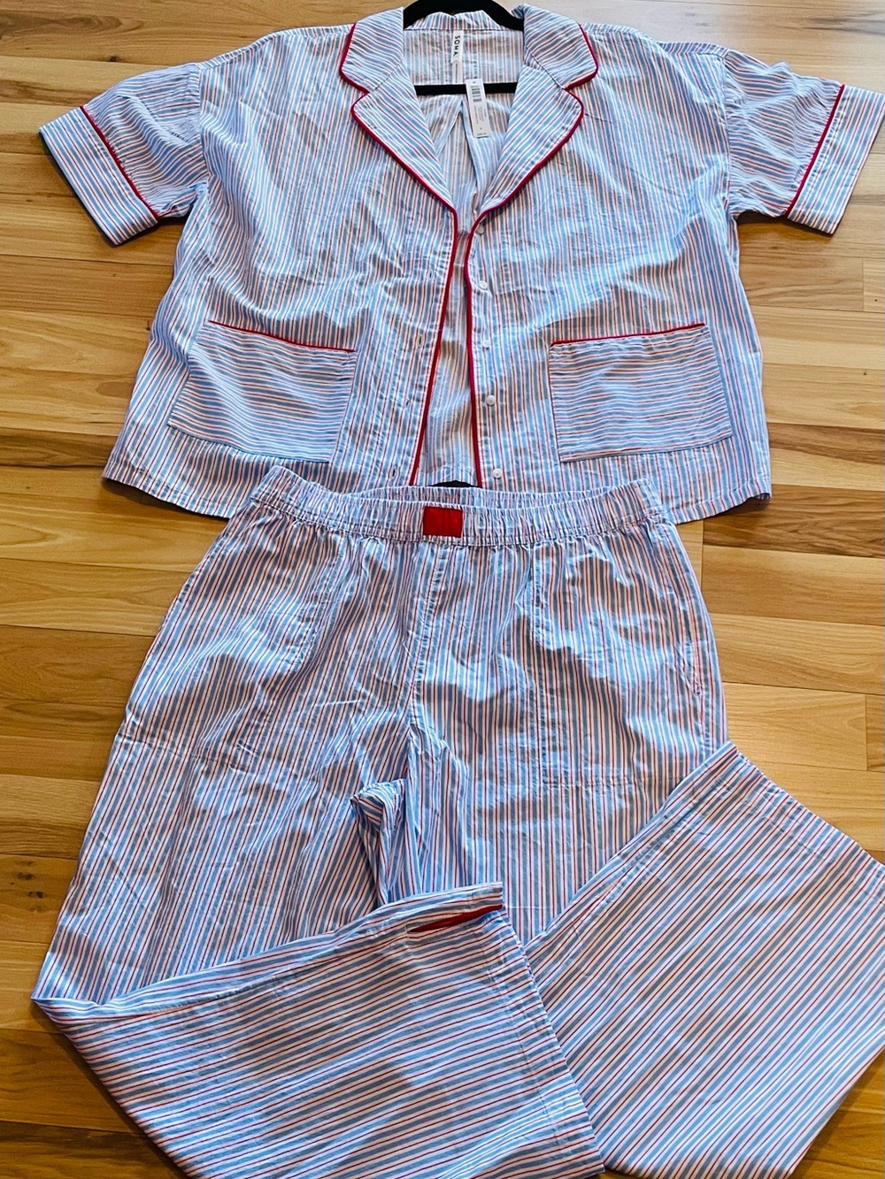 Soma Blue & Red Stripe Pajama Set NWT Sz SM